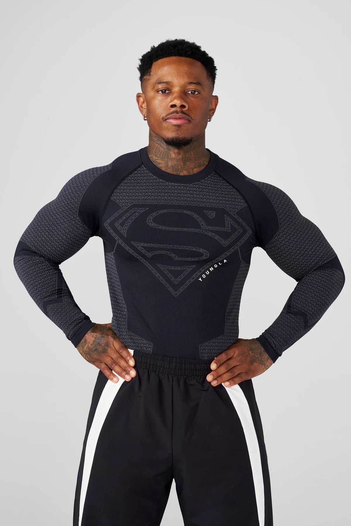 Superman Compression Tees - Manga larga