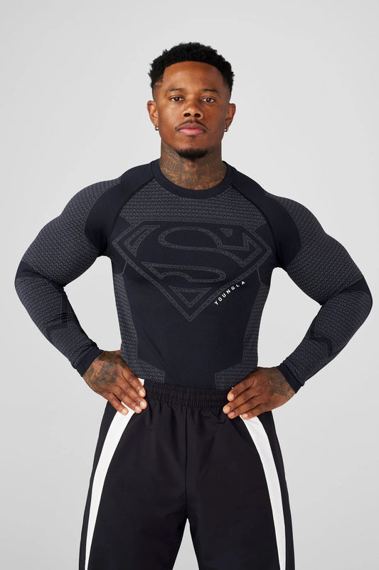 Superman Compression Tees - Manga larga