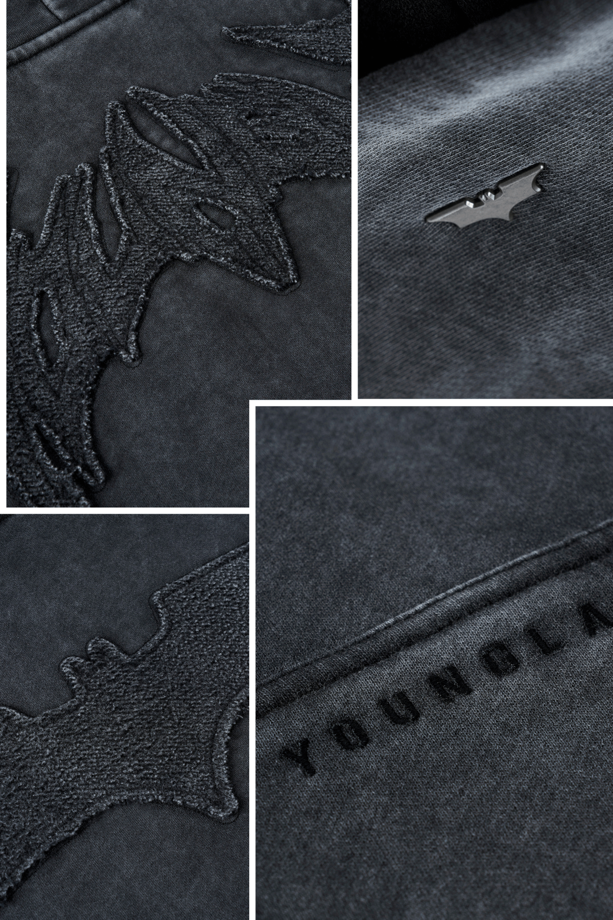 Batman Stealth Hoodies - Black Wash