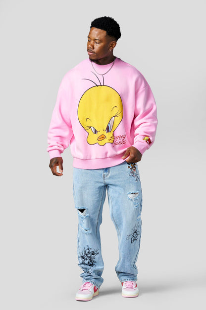 Looney Tunes Face Crewnecks - Tweety Y
